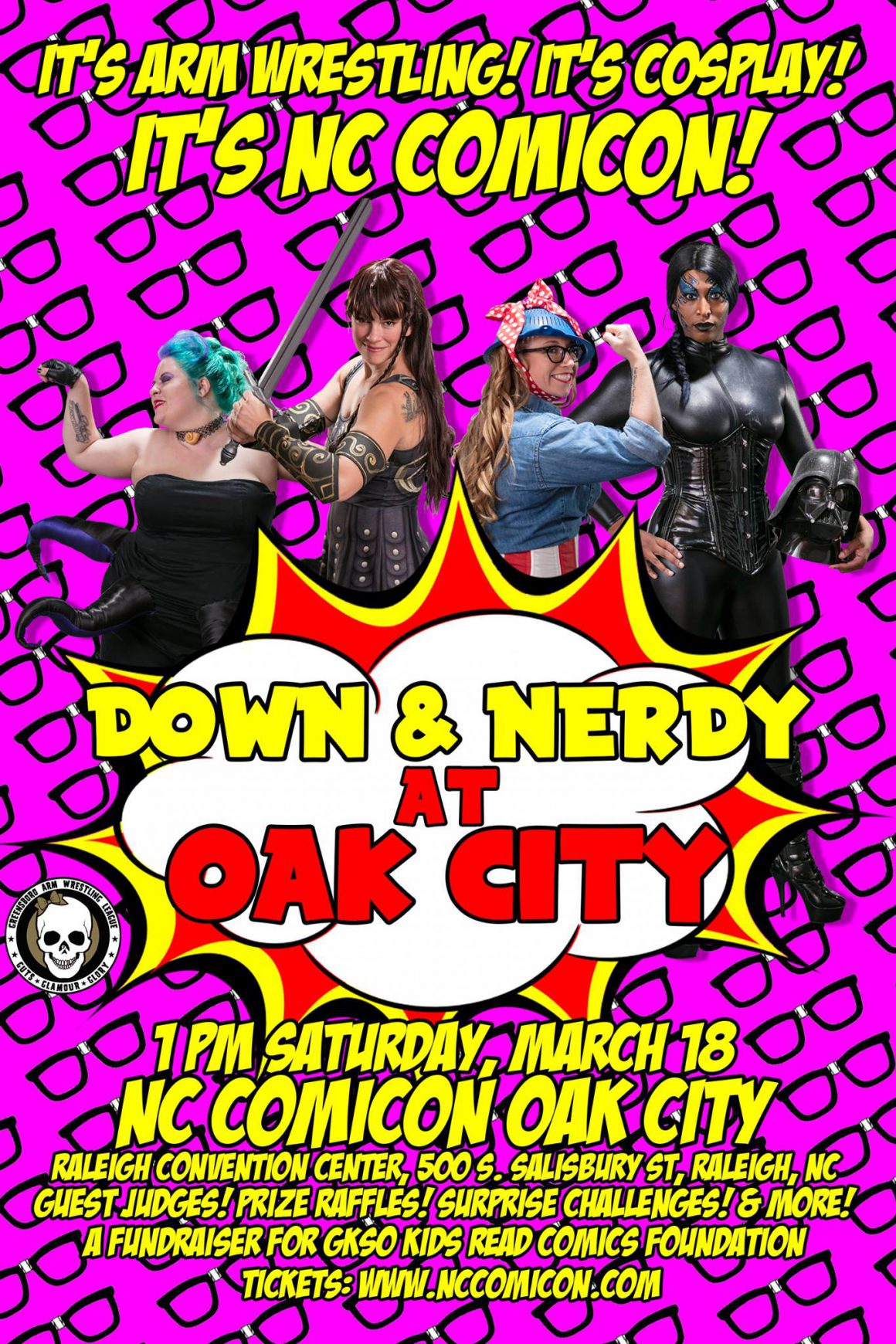 Meet your favorite GRAWL wrestlers at Oak City ComiCon